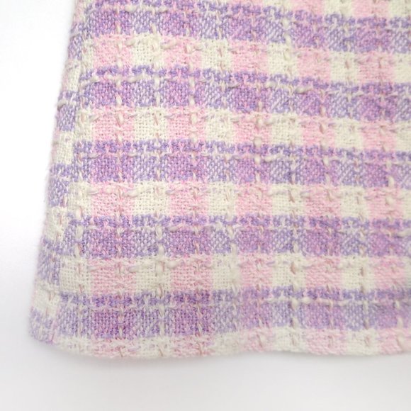 Zara Gingham Tweed Mini Skirt M - Picture 6 of 9